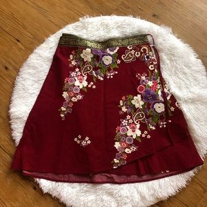 Floral Wrap Skirt